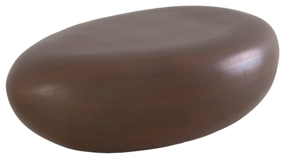 River Stone Cocktail Table Bronze   Contemporary   Coffee Tables   by HedgeApple  Houzz