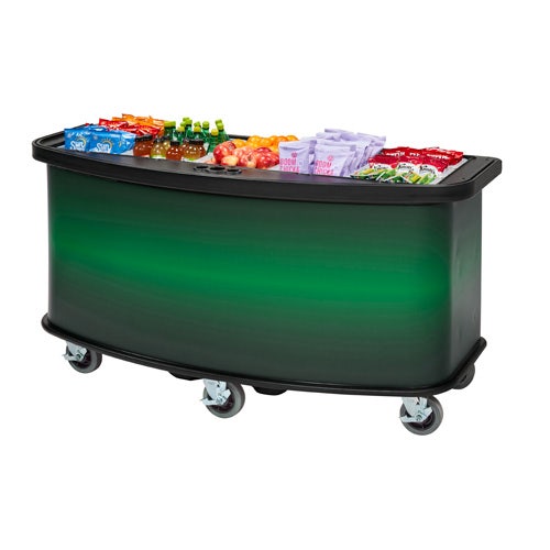 Cambro CVC75BW - Mobile Vending Cart - Base Unit - Custom Wrap Graphics Available， Green