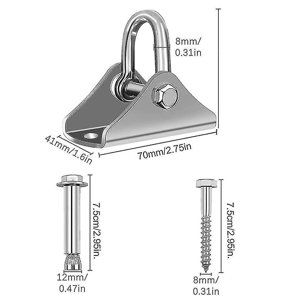 Hammock Hooks For Wall Heavy Duty Swing Hanger Hook Load Bearing Hooks Stainless Steel(type 1)