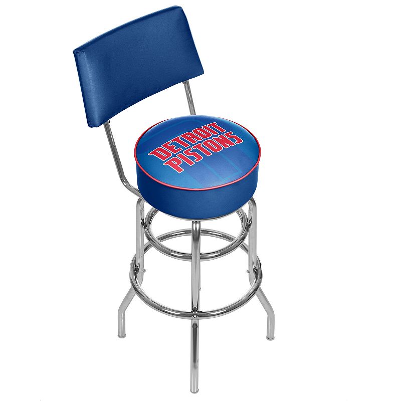 Detroit Pistons Padded Swivel Bar Stool with Back