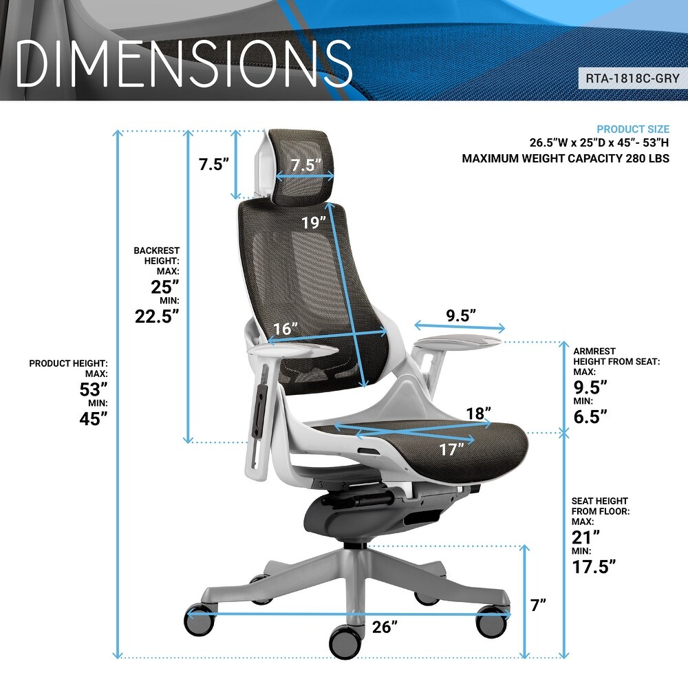 Techni Mobili LUX Ergonomic Executive Chair