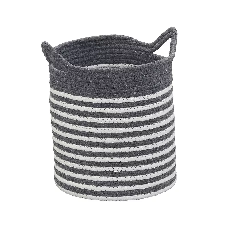 Household Essentials 3-Piece Striped Cotton Basket Set