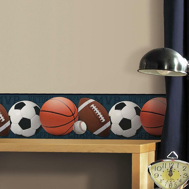 RoomMates Sports Balls Peel and Stick Wallpaper Border