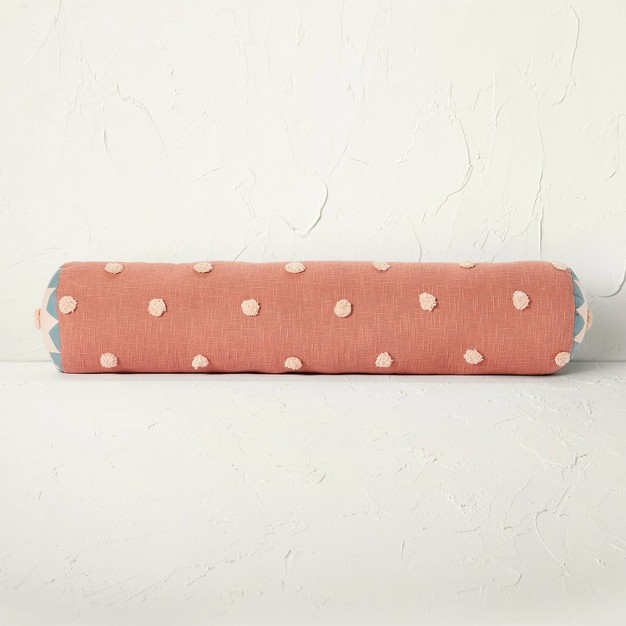 Bolster Tufted Polka Dot Decorative Throw Pillow Designed With Jungalow