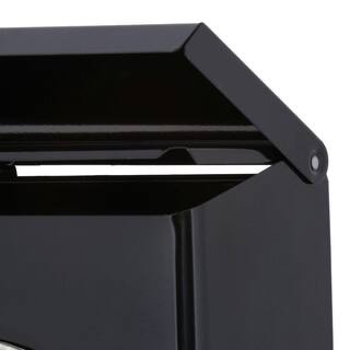 Architectural Mailboxes Designer Black with Satin Nickel Medium Steel Locking Wall Mount Mailbox DVK000AM