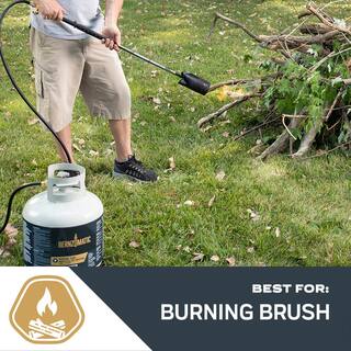 Bernzomatic Outdoor Propane Gas Weed Torch with Adjustable Wide Brush Flame and Spark Lighter JT855