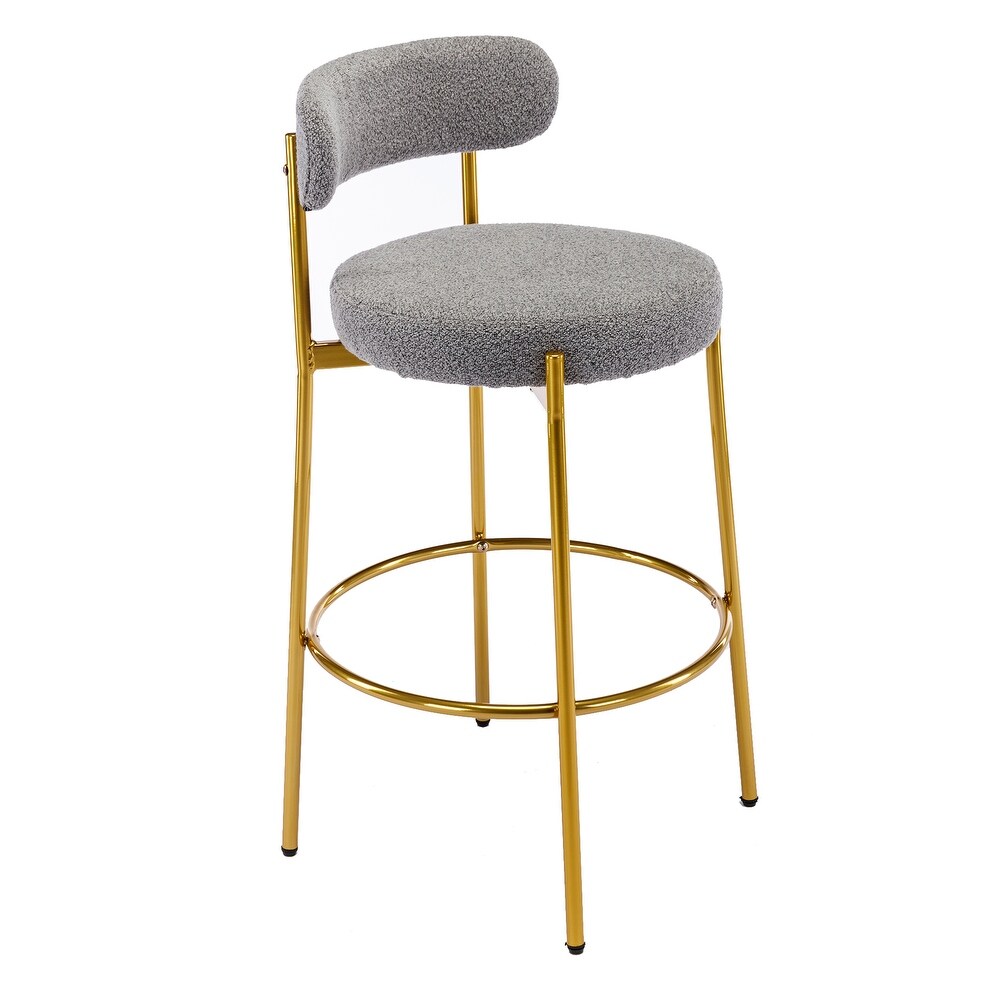 2 industrial armless bar stools with backrest and footstool