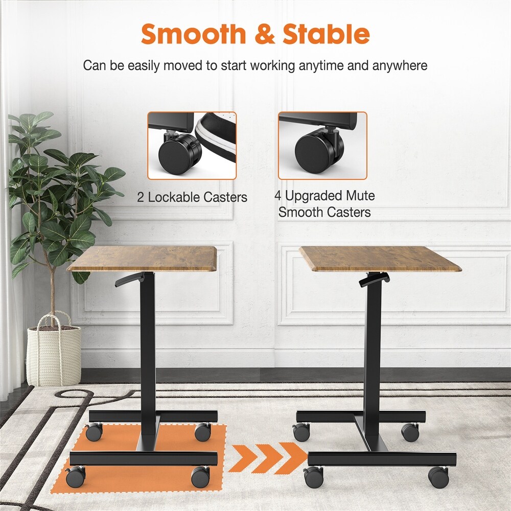 Small Mobile Rolling Standing Desk