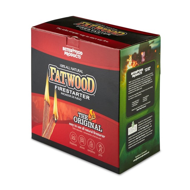 Betterwood 5lb Fatwood Natural Pine Firestarter 2 Pack For Campfire Bbq Or Pellet Stove Non toxic And Water Resistant