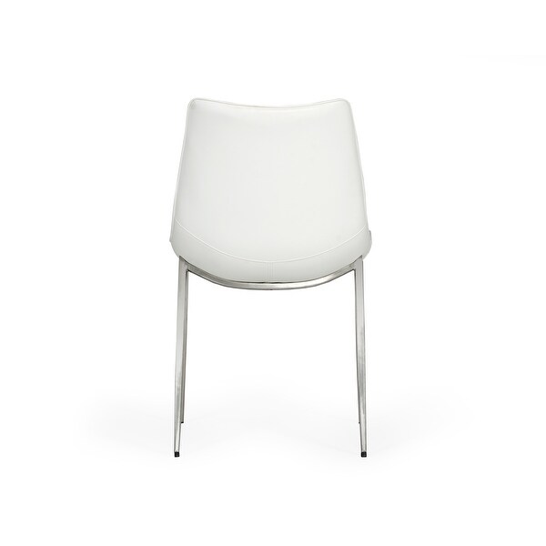 Modrest Frasier Modern White Eco-Leather Dining Chair (Set of 2)