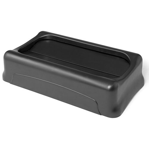 Rubbermaid FG267360BLA Swing Top Lid For Slim Jim Containers， Black