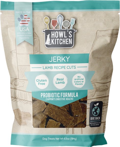 Howl's Kitchen Lamb Jerky Cuts Dog Jerk Treat， 6.5-oz bag