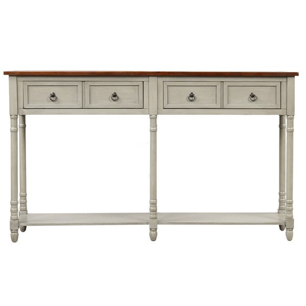 Storage Console Table Sideboard with DrawersandShelf for Entryway，Grey