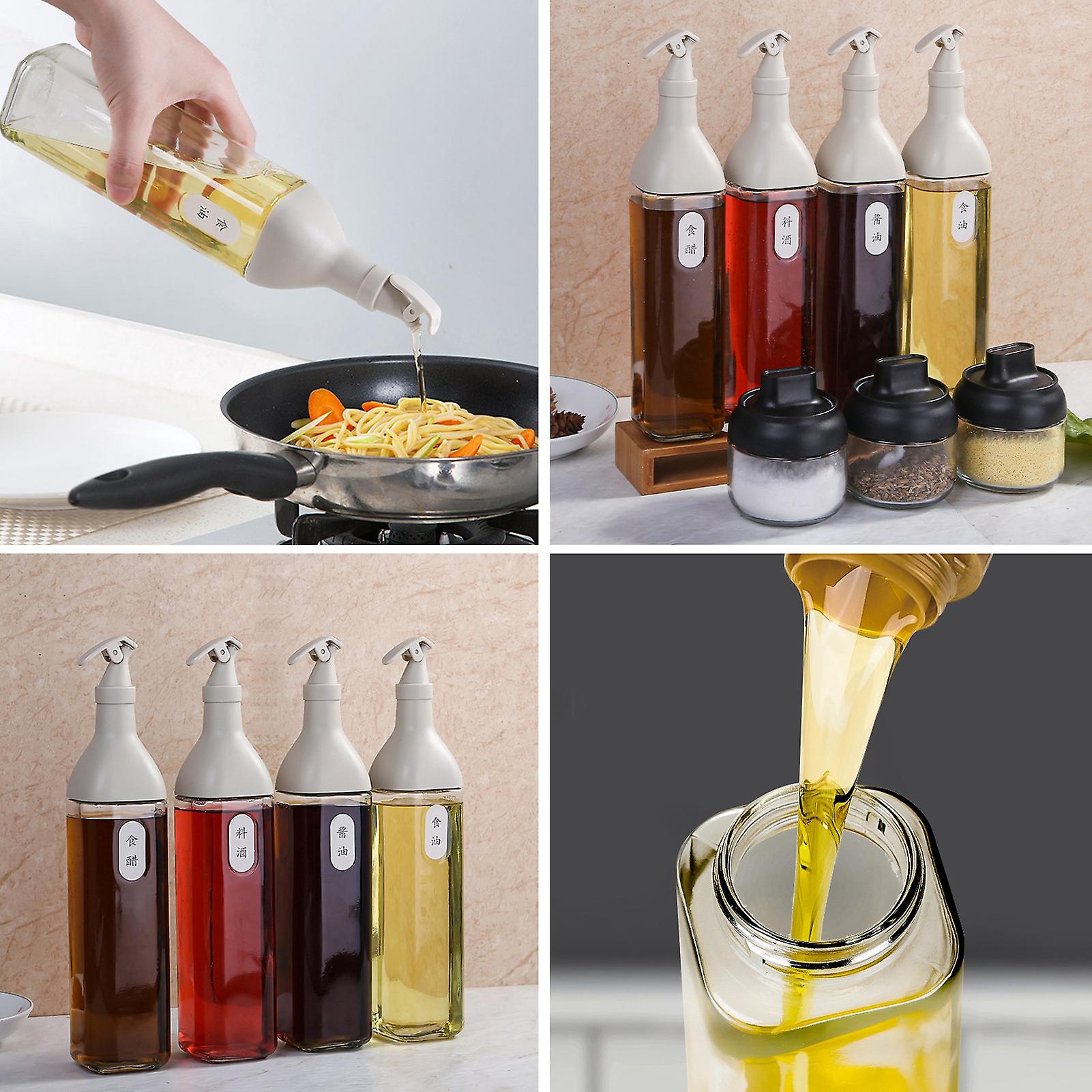 Oil Bottle Kitchen，500ml Dustproof Design Oil Spray Dispenser，olive Oil Dispenser Bottles Built In Nozzle Easy To Pour For Home Kitchen