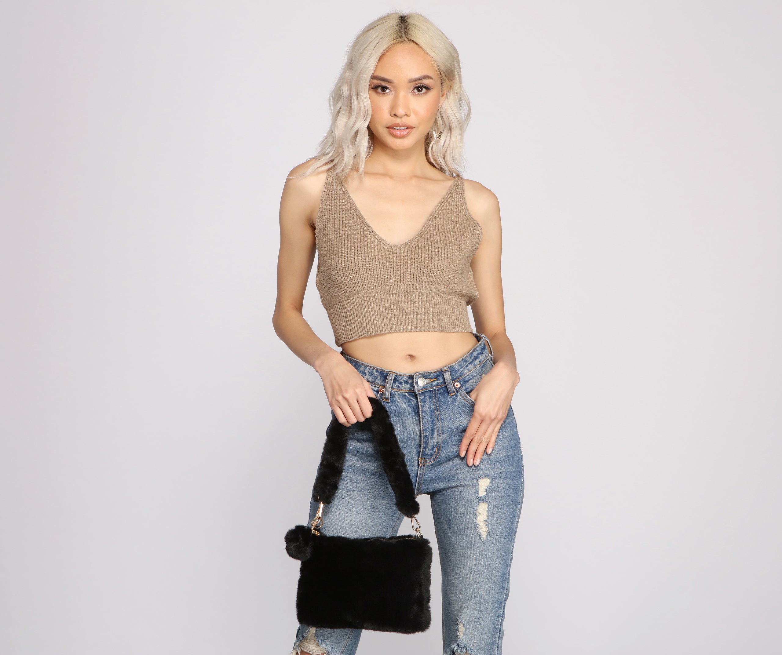 So Fab Faux Fur Shoulder Bag