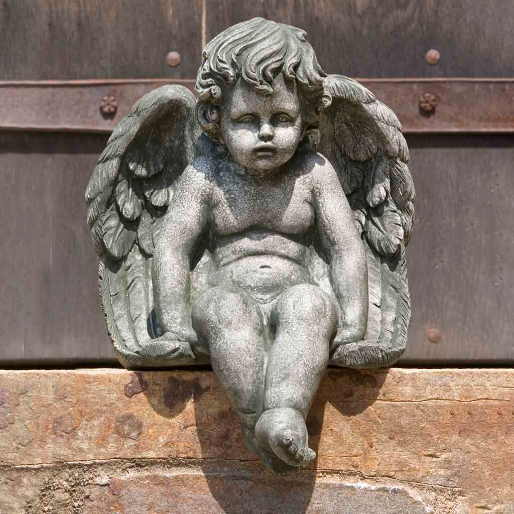 Campania International Medium Sitting Cherub Statue