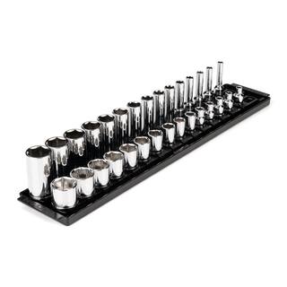 TEKTON 38 in. Drive 6-Point Socket Set with Rails (14 in.-1 in.) (30-Piece) SHD91209