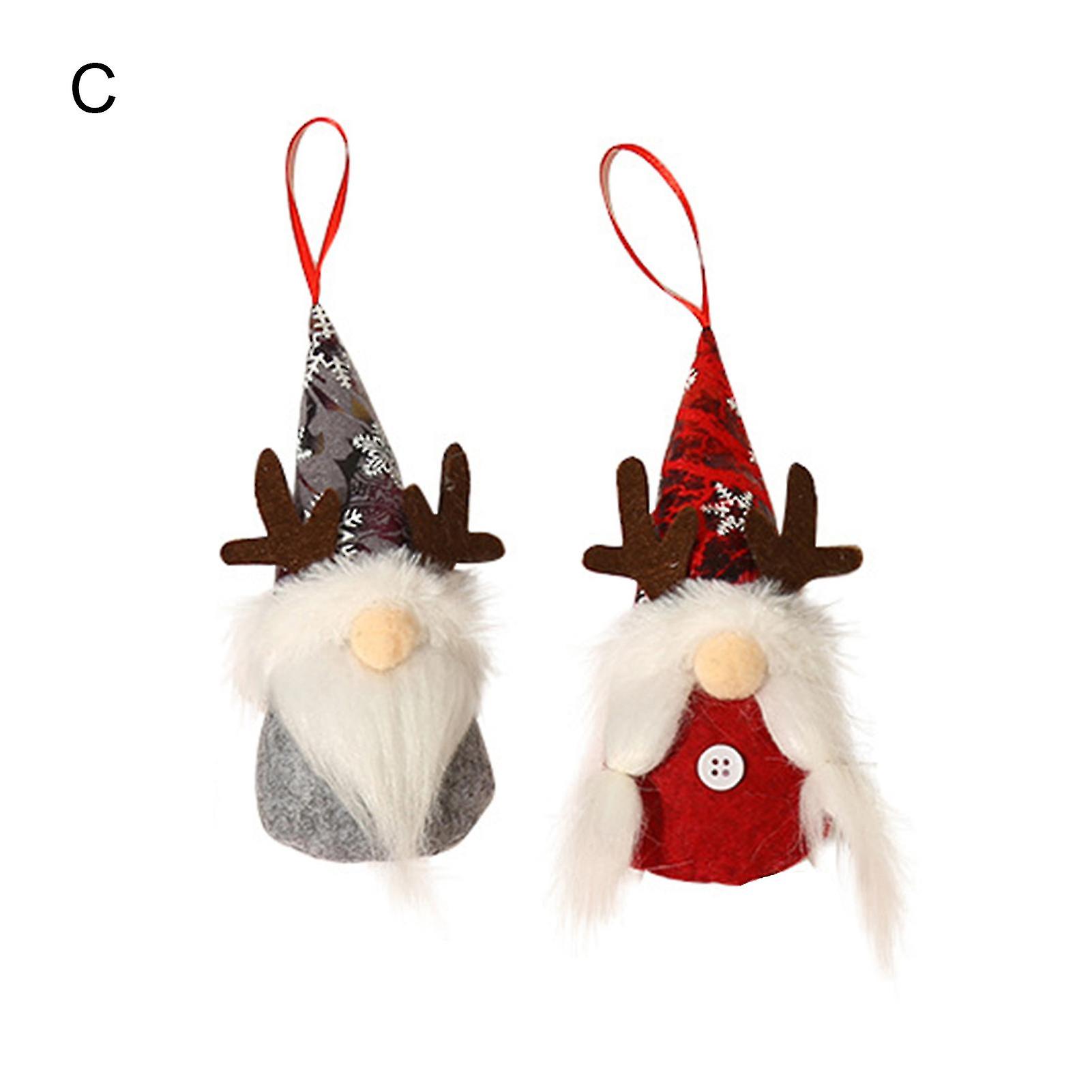 2pcs Gnomes Pendant Easy To Carry Long Hat Small Size Plush Long Hat Forest Doll Pendant