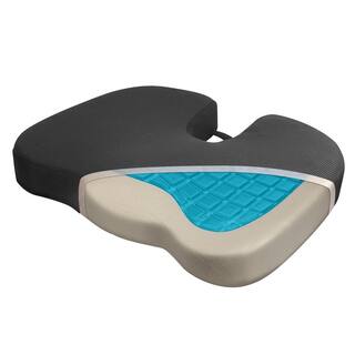 HealthMate 17.7 in. x 13.6 in. x 3.2 in. RelaxFushion Memorial Foam and Gel Coccyx Seat Cushion IN9113