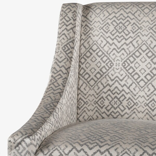 HomePop Swoop Accent Chair in Tonal Gray