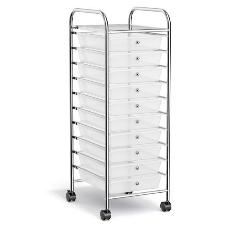 10 Drawer Rolling Storage Cart Organizer