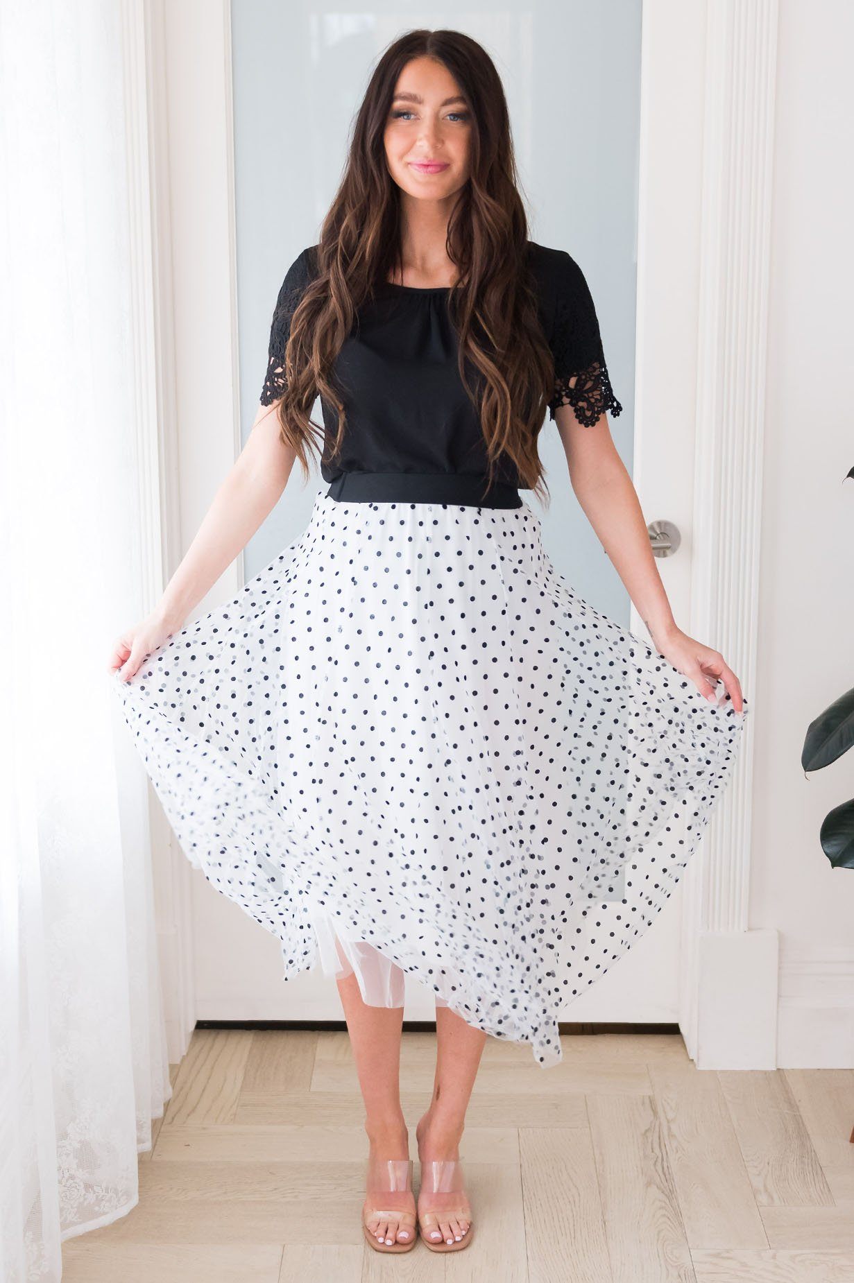 Connect the Dots Modest Tulle Skirt