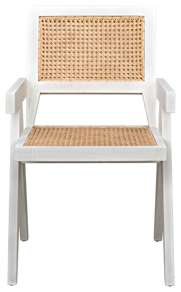 Jude Chair With Caning  White Wash   Tropical   Dining Chairs   by Noir  Houzz