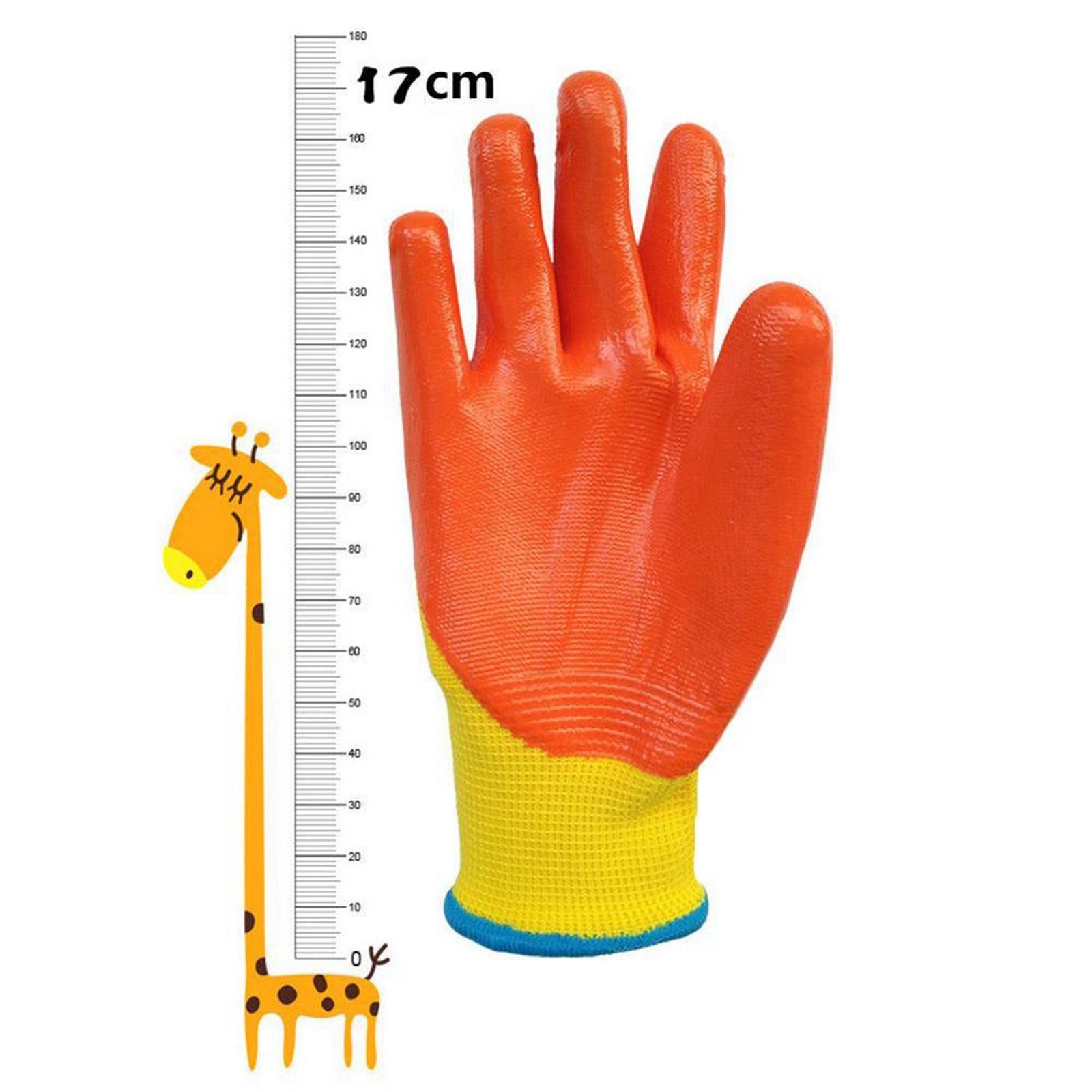 Binwwede Breathable Children Gardening Gloves, Toddlers Household Cartoon Animal Oil Resistant Non-Slip Anti-stab Handwork Gloves Mhxx