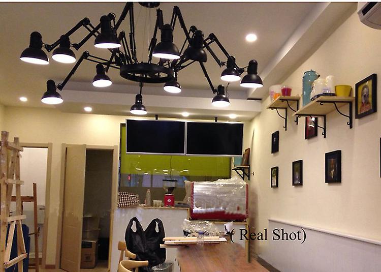 Phube Spider Chandelier Lighting Modern Chandeliers Light Black Lustre Hanging Lamp