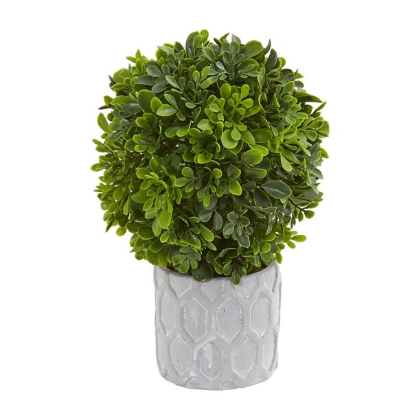 9 Boxwood Artificial Mini Topiary (Set of 3)