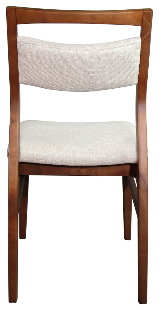 Kendra Side Chair  light walnut / linen  set of 2 chairs   Transitional   Dining Chairs   by Mandalay Home Furnishings  Inc.  Houzz