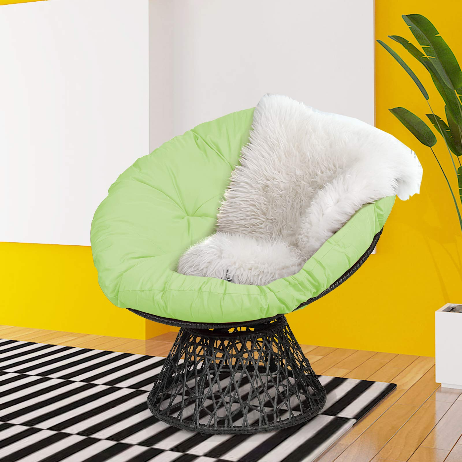 Giantex Rattan Round Papasan Chair