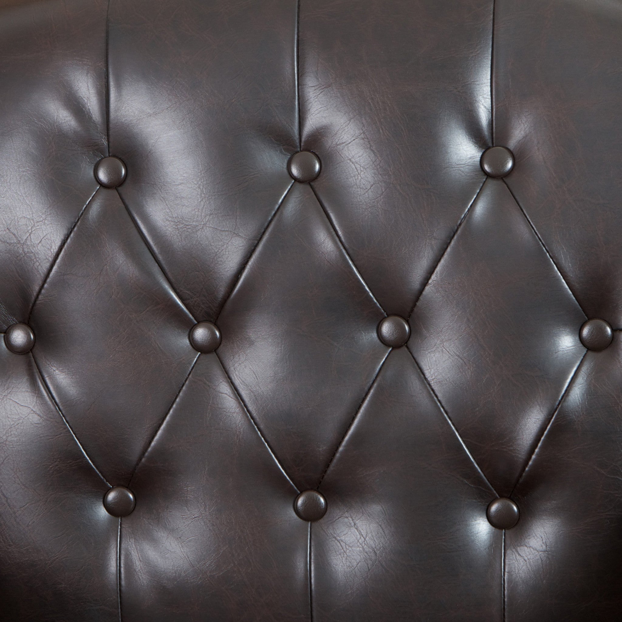 Nottingham Tufted Brown Leather Club Chair