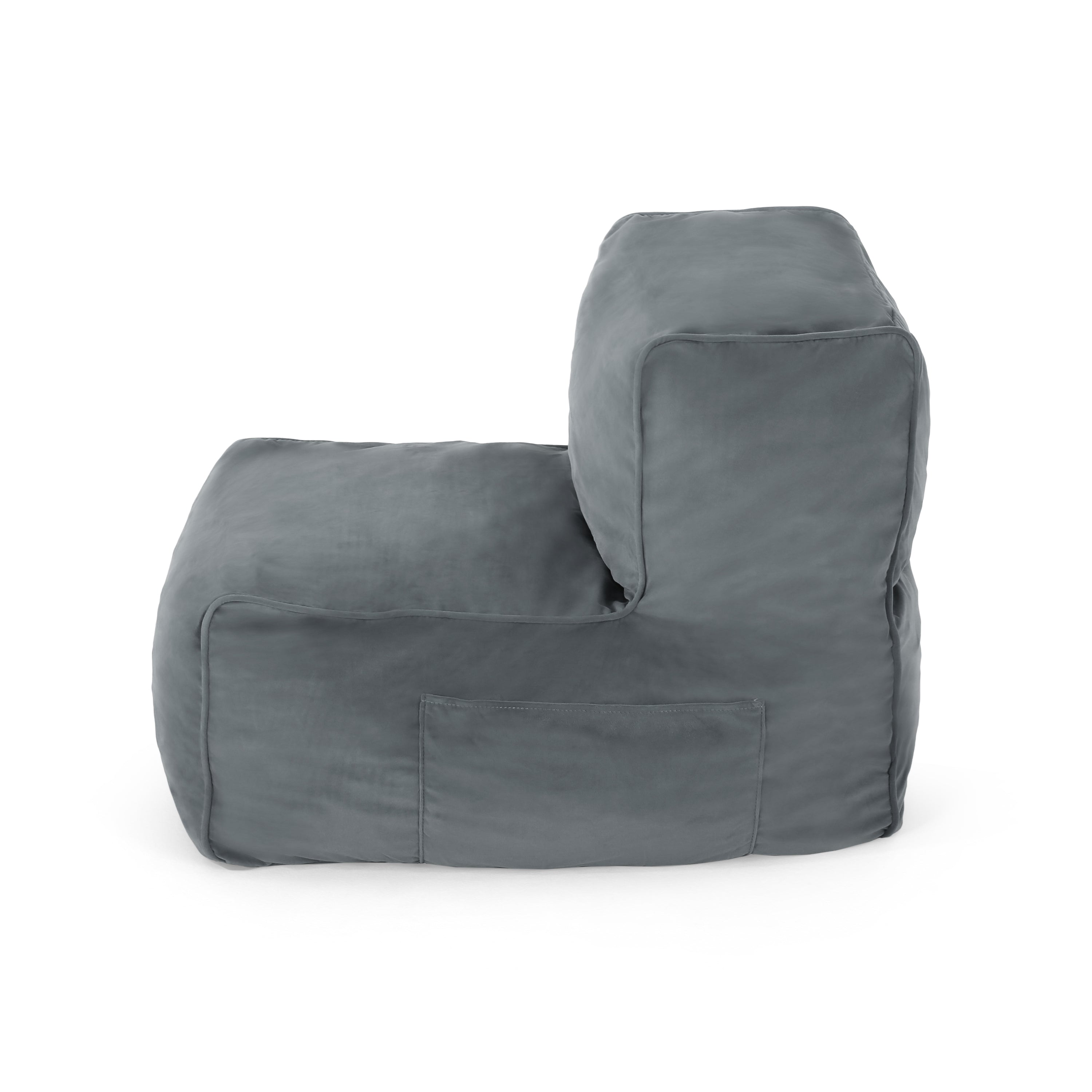 Caraway Modern Velvet Bean Bag Chair