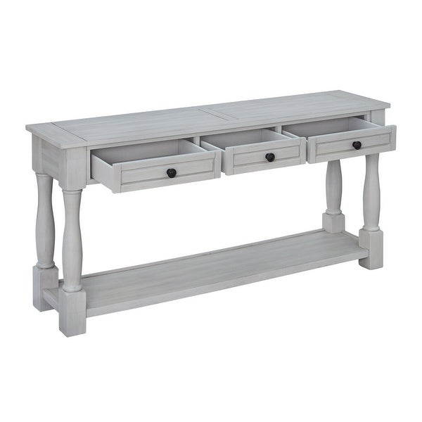 Console Table Extra-thick Sofa Table with DrawersandShelf for Entryway