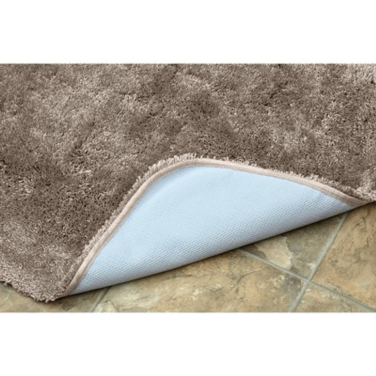 24x40 Finest Luxury Ultra Plush Washable Nylon Bath Rug Taupe - Garland