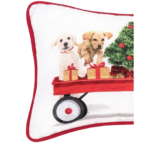 C amp f Home Puppy Wagon Printed Throw Pillow