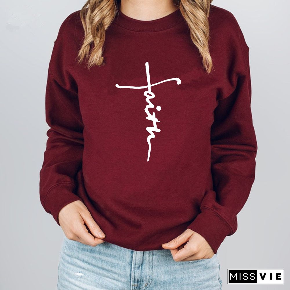 Letter Print Long Sleeve Crew Neck Casual Sweatshirt