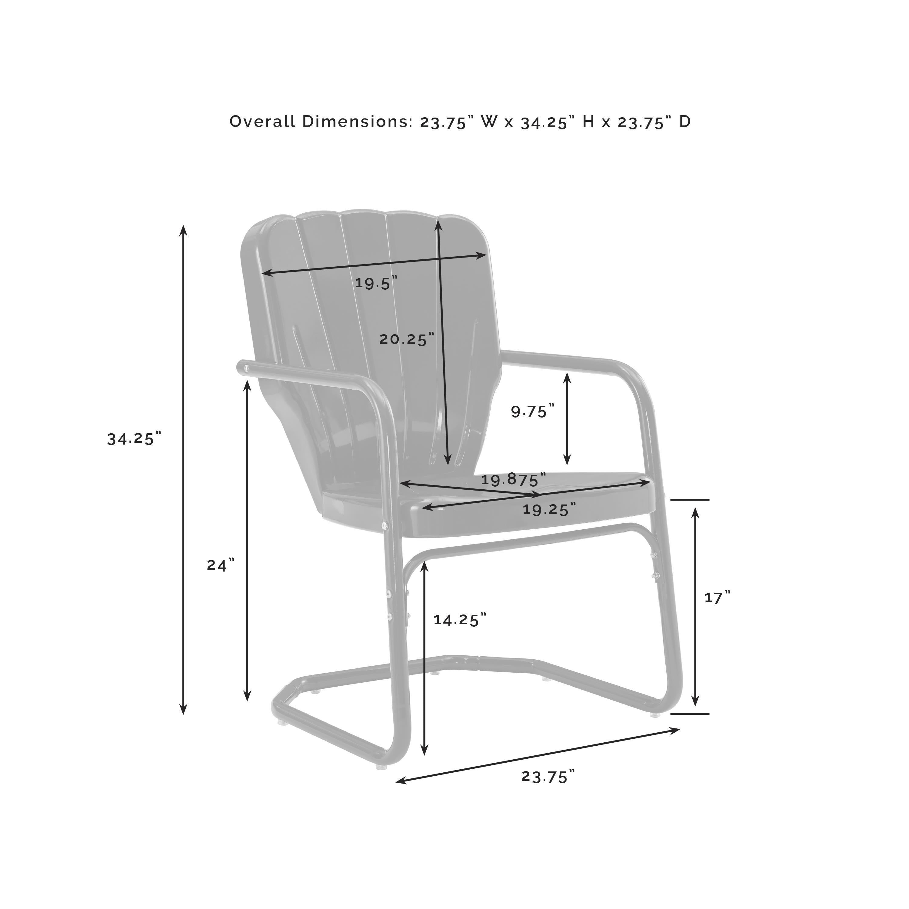 Crosley Ridgeland 2Pc Chair Set - 2 Chairs