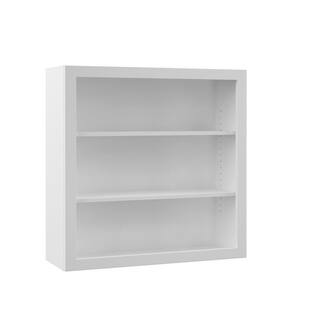 Hampton Bay Designer Series Melvern Assembled 36x36x12 in. Wall Open Shelf Kitchen Cabinet in White WOS3636-MLWH