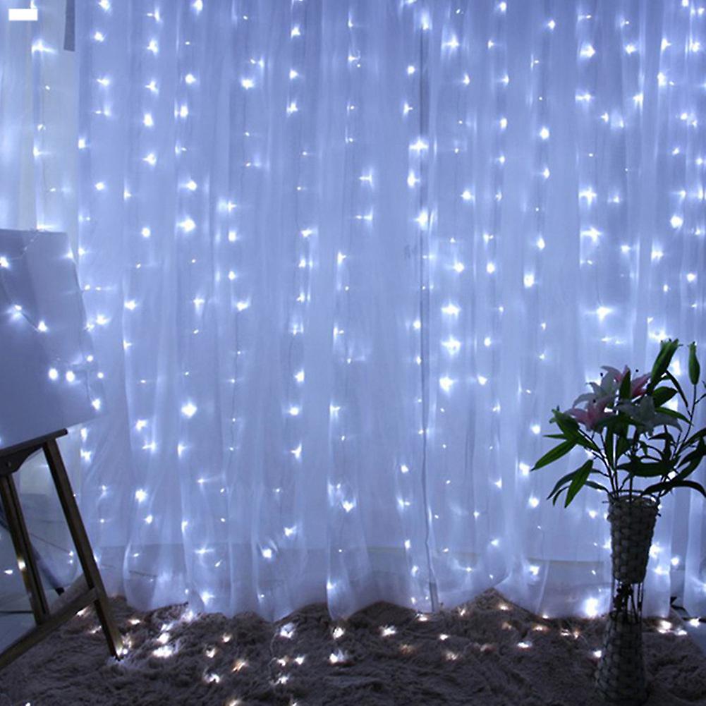 3x3m 300led Single Function Usb Copper Wire String Light Christmas Starry Sky Curtain Lamp For Party Wedding Decorationpure White