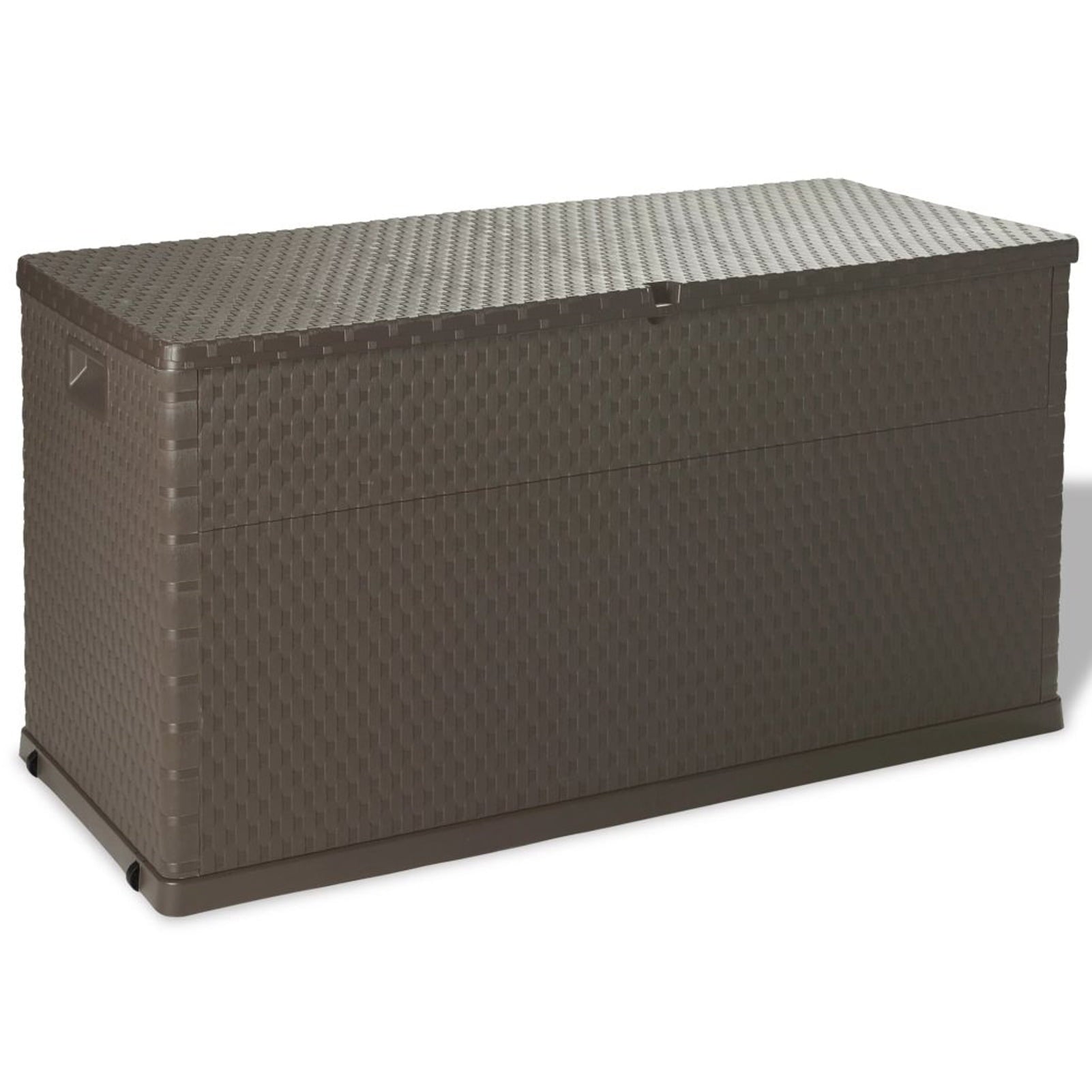 Patio Storage Box Brown Large Deck Box Organization and Storage for Patio Furniture, Outdoor Cushions, Garden Tools and Pool Toys, Brown 47.2"x22"x24.8"