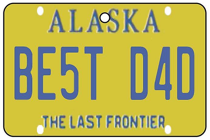 Alaska - Best Dad License Plate Car Air Freshener