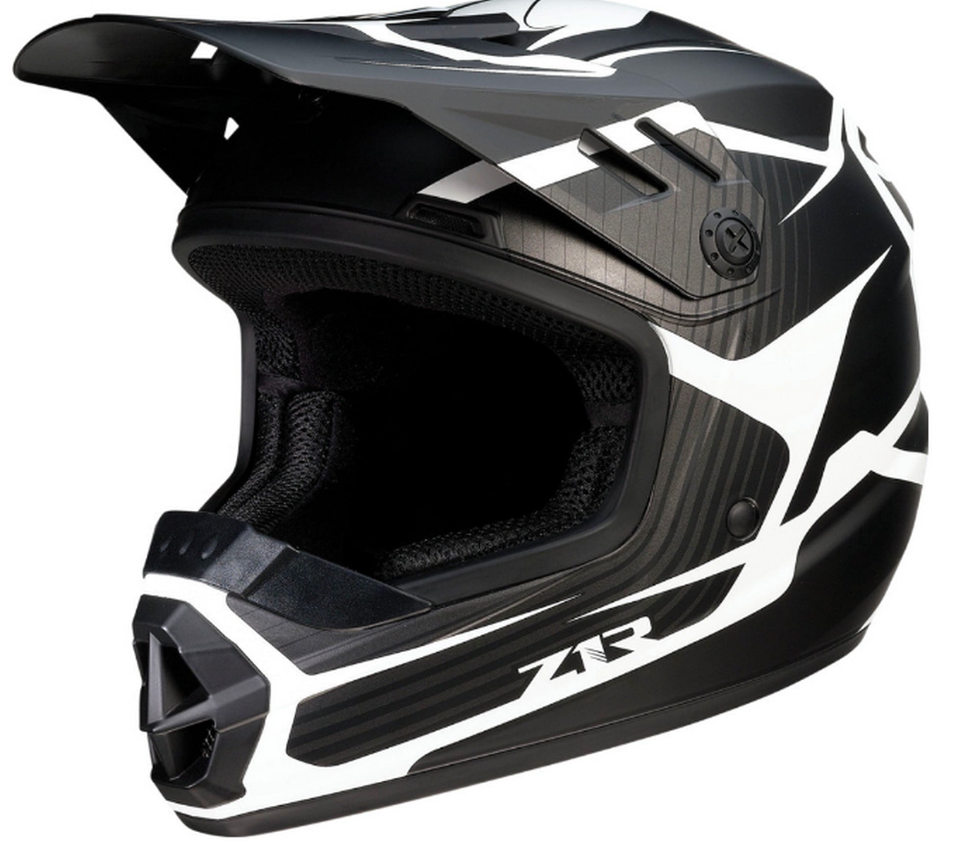 Z1R Rise Flame Youth MX Offroad Helmet Black MD