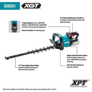 Makita 40V max XGT Brushless Cordless 24 in. Rough Cut Hedge Trimmer (Tool Only) GHU01Z