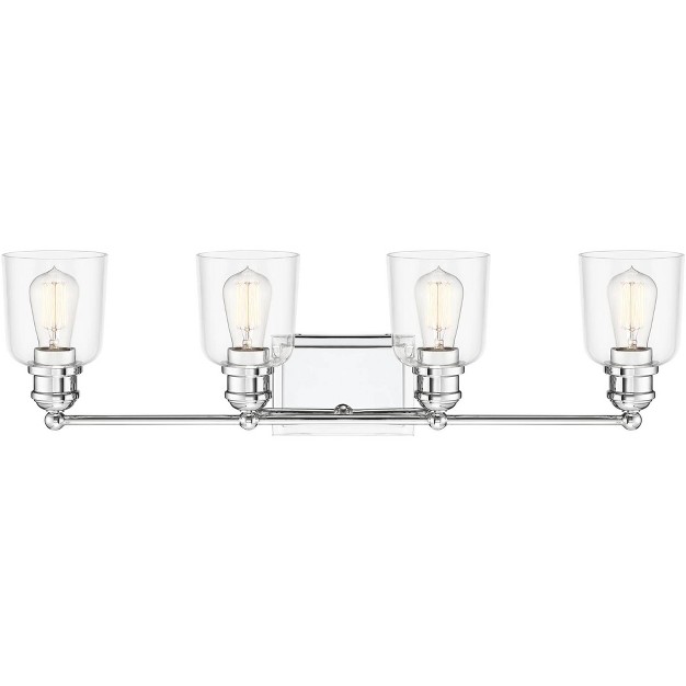 4 light Fixture Clear Glass For Bedroom Bathroom Vanity Living Room