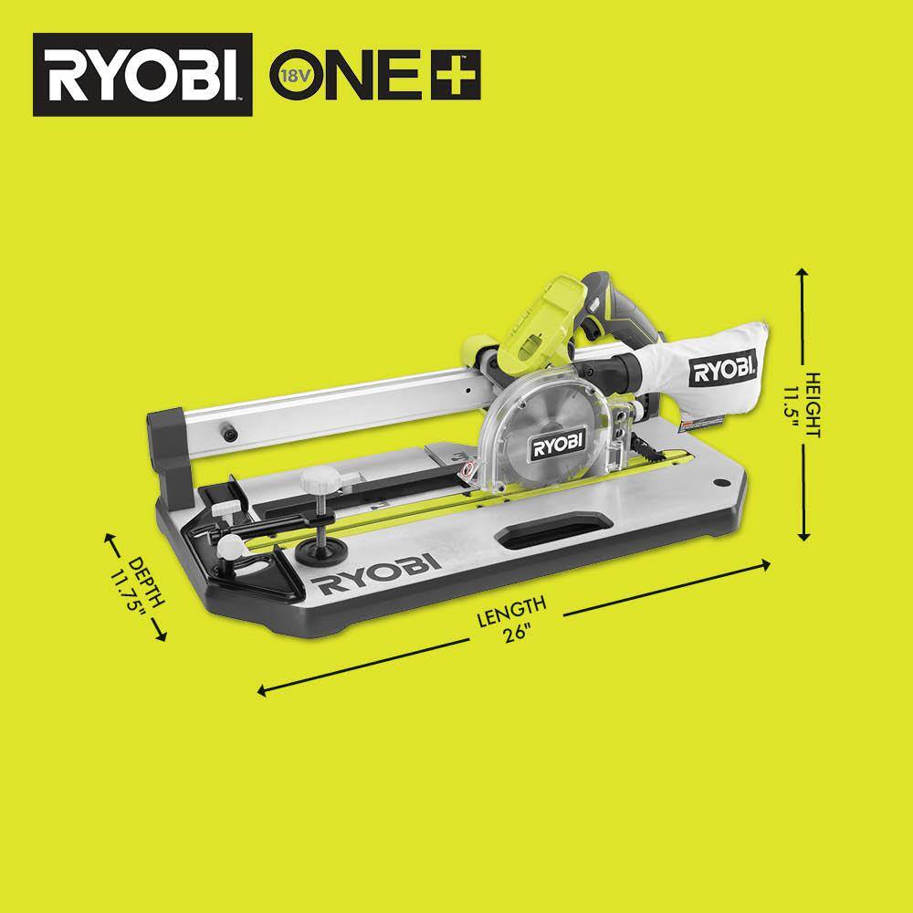 RYOBI ONE+ 18V Cordless 5-12 in. Flooring Saw Kit with 4.0 Ah Battery Charger and Extra 5-12 in. Flooring Saw Blade PGC21K-A06F551