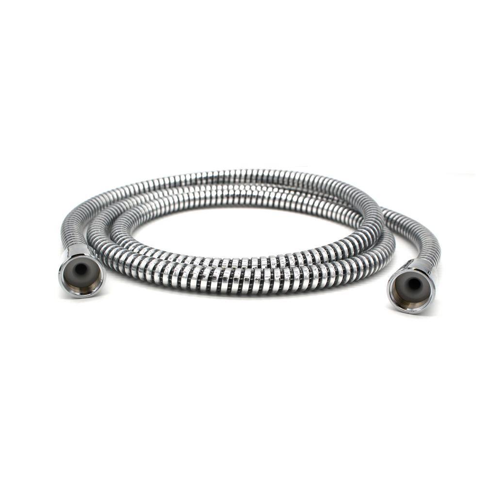 Westbrass 72 in. Extra Long Plastic SuperFlex Handlheld Shower Hose Polished Chrome D355P-CP