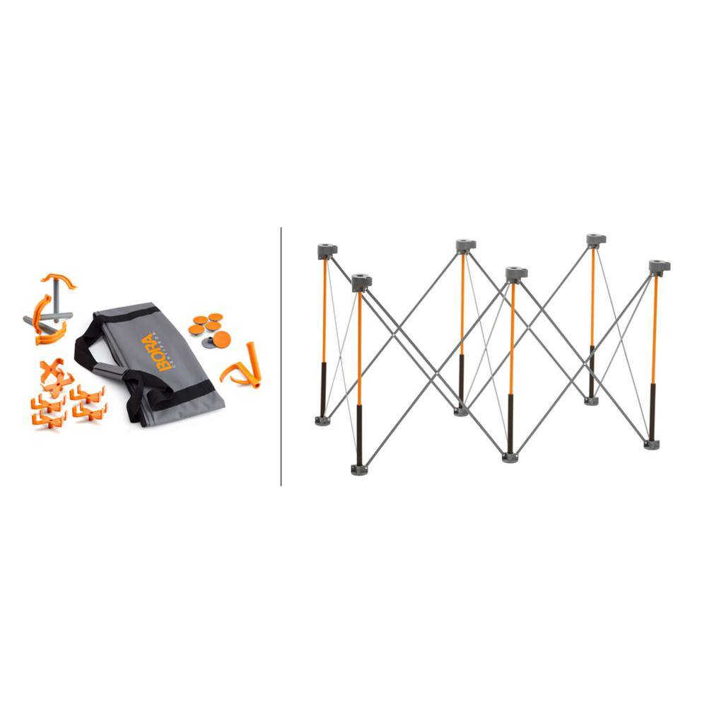 BORA 30 in. x 24 in. x 48 in. Steel Centipede Work Support Sawhorse with Exclusive Accessories CK625