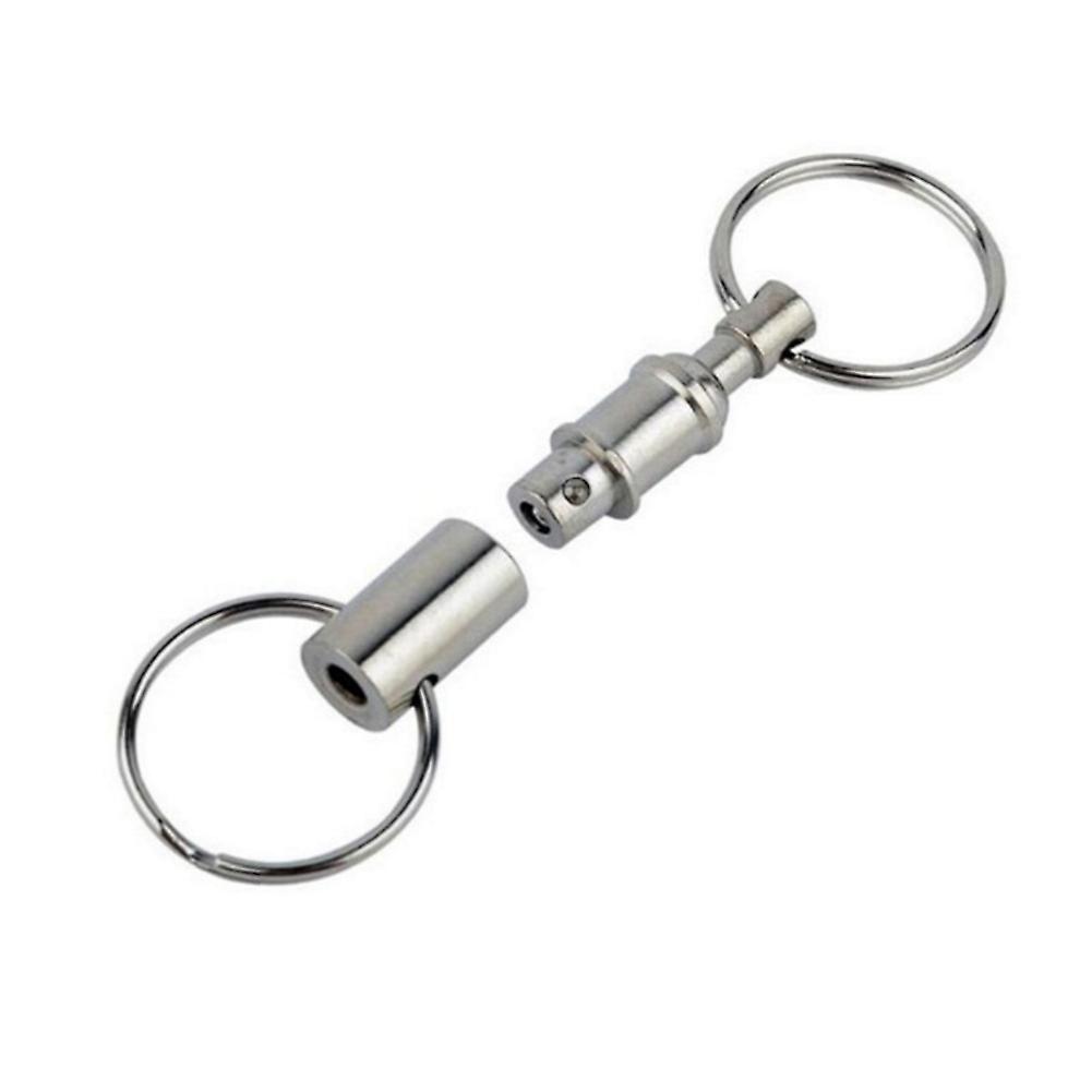 Pull Apart Coupler Keychain Detachable Edc Keychain With 2 Split Rings